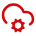 Cloud cog icon