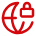 Globe lock icon